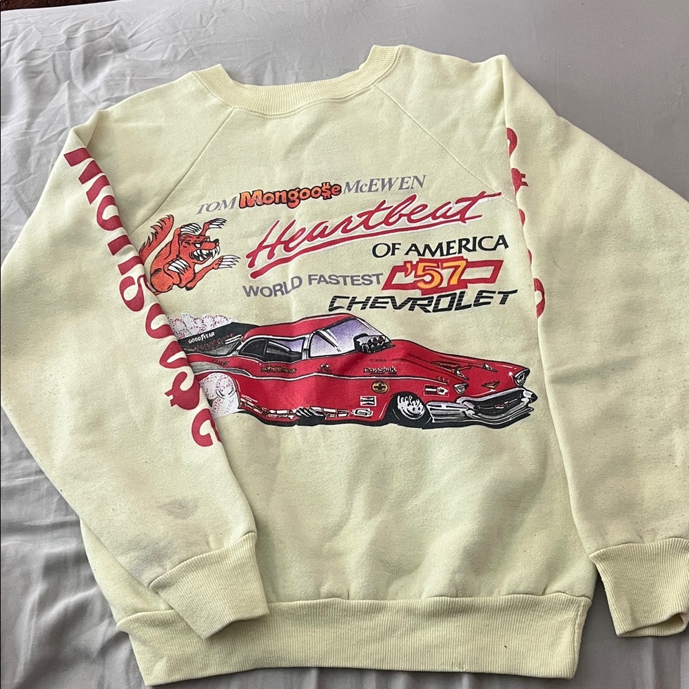 Vintage Cream Graphic Sweatshirt